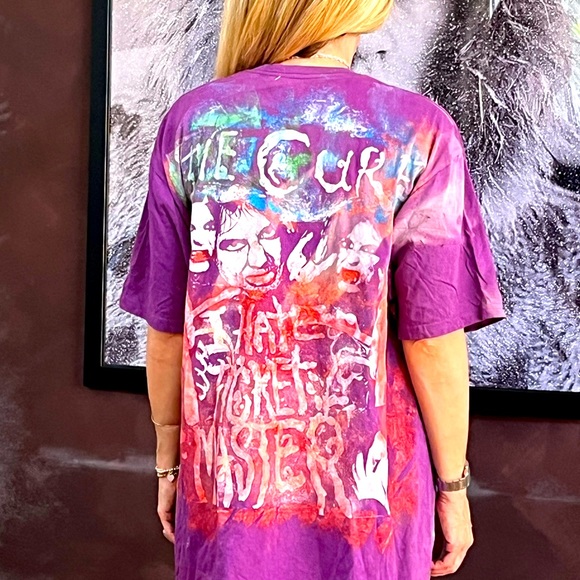 ONE OF A KIND HAND PAINTED THE CURE XL TEE SHIRT XL - Picture 1 of 7